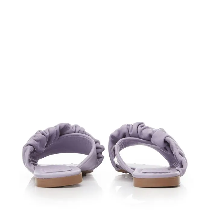 Women Moda In Pelle Slider Sandals Ajayy Grey Leather