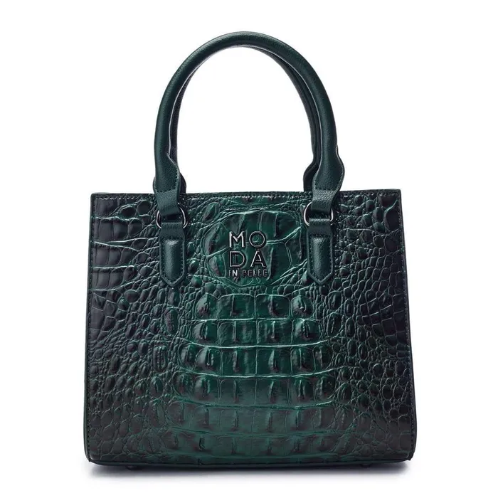 Women Moda In Pelle Tote Bags Bryce Bag Green Porvair
