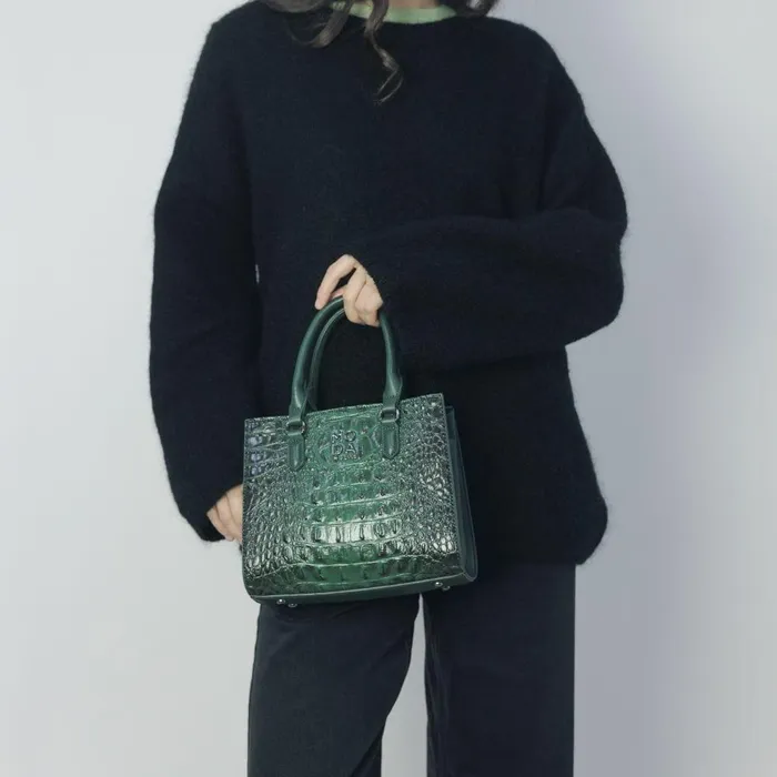 Women Moda In Pelle Tote Bags Bryce Bag Green Porvair