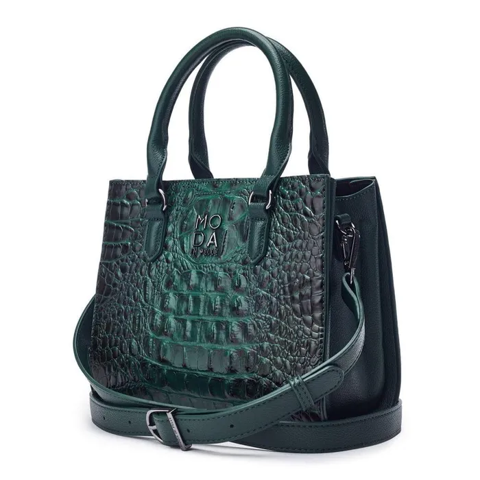 Women Moda In Pelle Tote Bags Bryce Bag Green Porvair