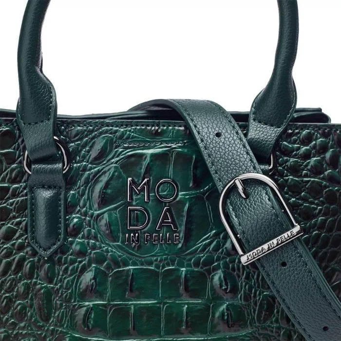 Women Moda In Pelle Tote Bags Bryce Bag Green Porvair