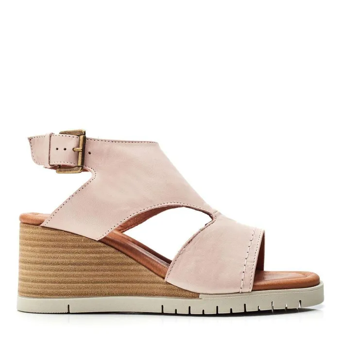 Women Moda In Pelle Wedge Sandals Peyten Cameo Leather