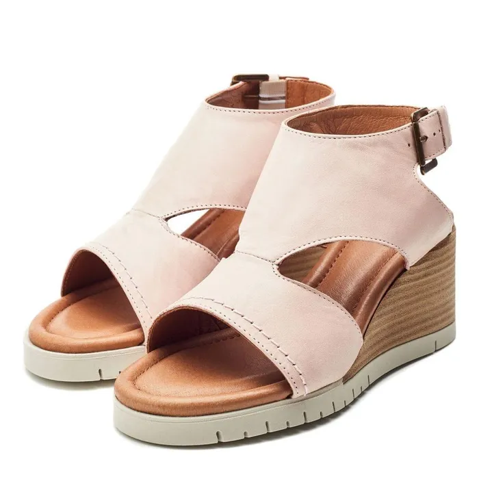 Women Moda In Pelle Wedge Sandals Peyten Cameo Leather
