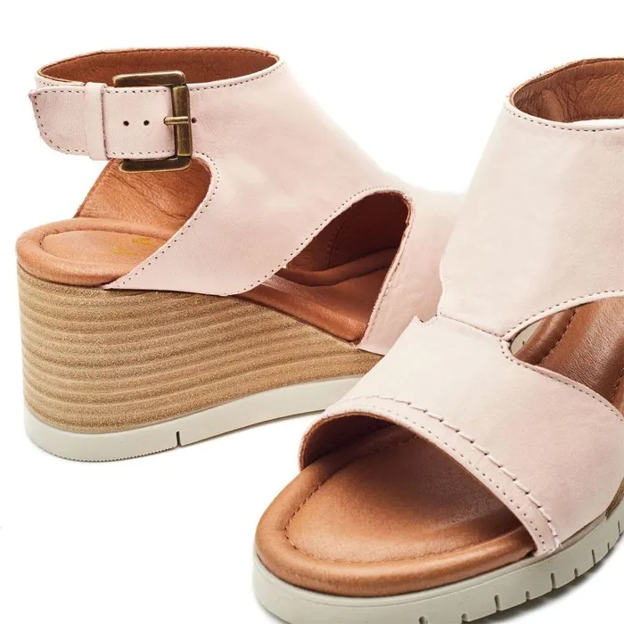 Women Moda In Pelle Wedge Sandals Peyten Cameo Leather