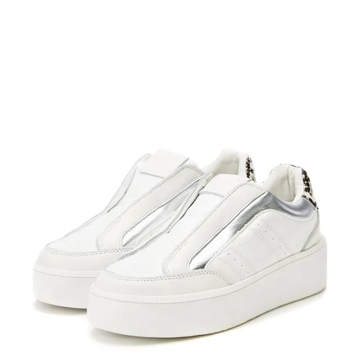 Women Moda In Pelle Wedge Trainers Belda White Porvair