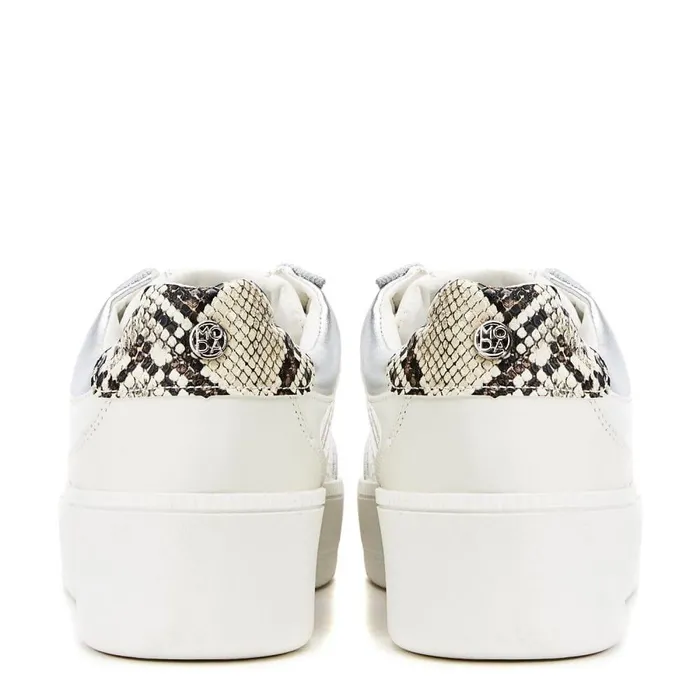 Women Moda In Pelle Wedge Trainers Belda White Porvair