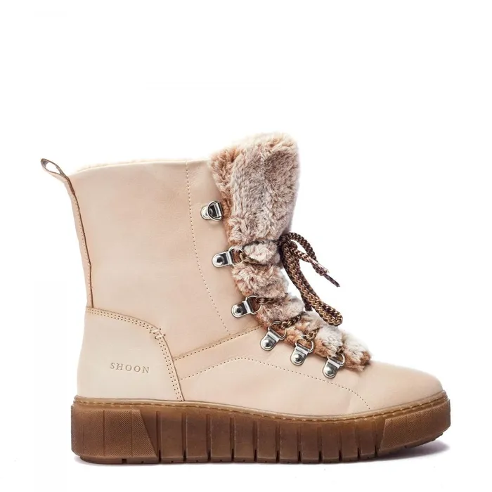 Women Moda In Pelle White Boots Shoon Sh Braemar Off White Leather