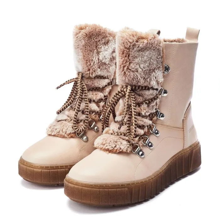 Women Moda In Pelle White Boots Shoon Sh Braemar Off White Leather