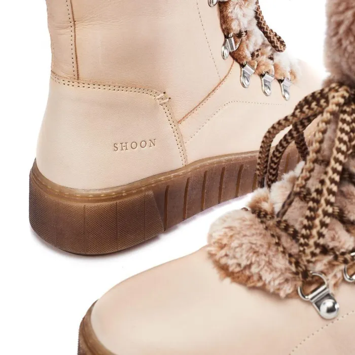 Women Moda In Pelle White Boots Shoon Sh Braemar Off White Leather