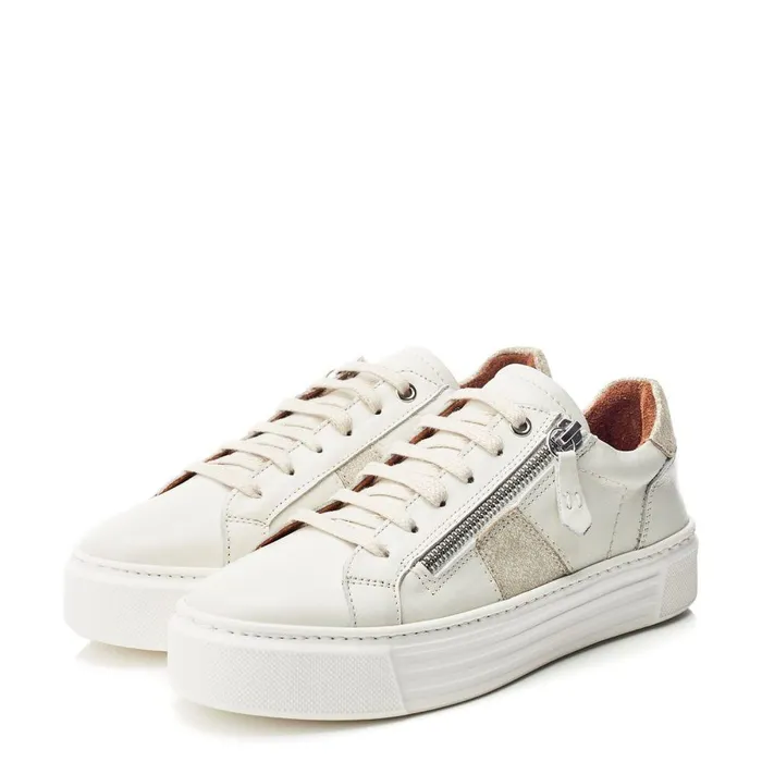 Women Moda In Pelle White Trainers Shoon Sh Ely Off White Leather