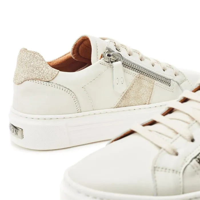 Women Moda In Pelle White Trainers Shoon Sh Ely Off White Leather