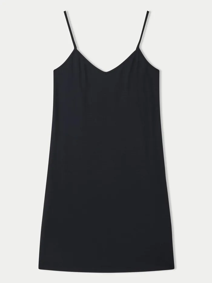 Women Modal Slip Dress Black Jigsaw Dresses and Jumpsuits