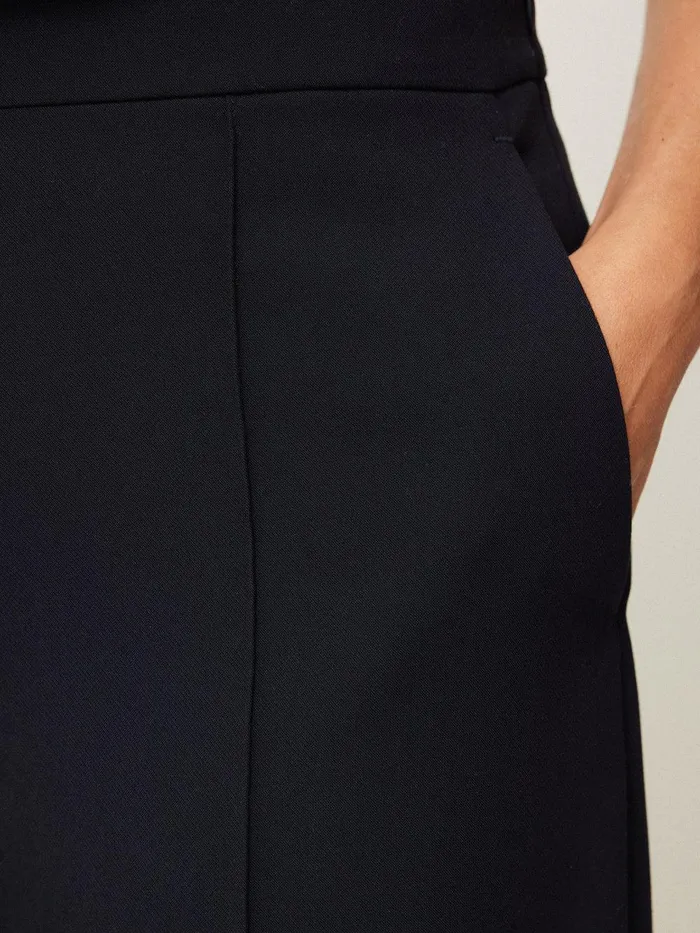Women Modern Crepe Sailor Trouser Navy Jigsaw Suits and Tailoring