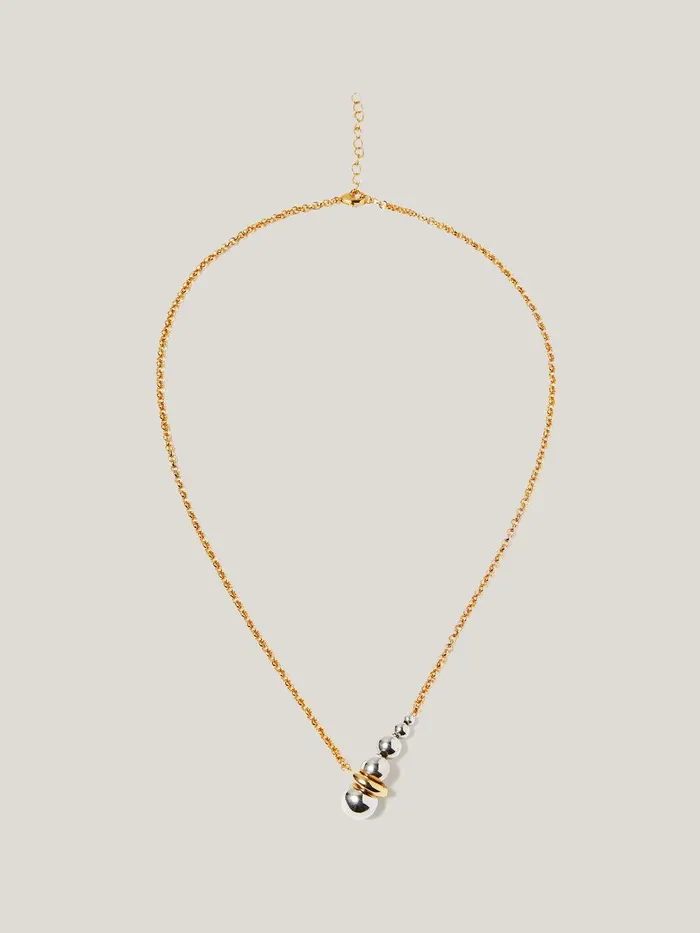 Women Molten Bead Necklace Multi Jigsaw Jewellery