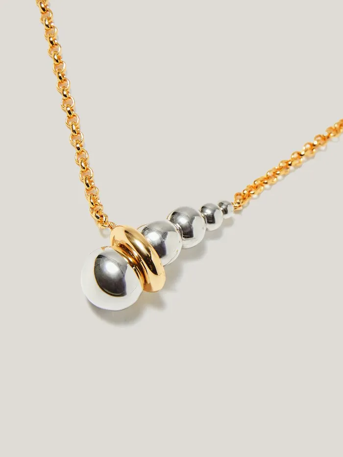 Women Molten Bead Necklace Multi Jigsaw Jewellery