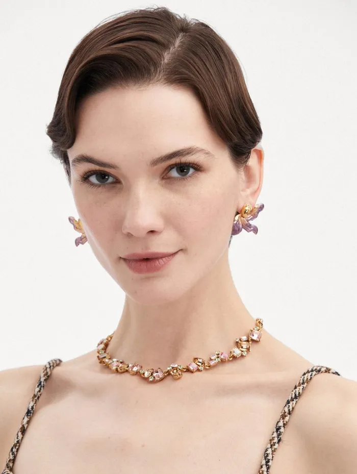 Women Necklaces Oscar De La Renta Scramble Crystal Necklace Rose Gold Multi Women Necklaces Oscar De La Renta Scramble Crystal Necklace Rose Gold Multi