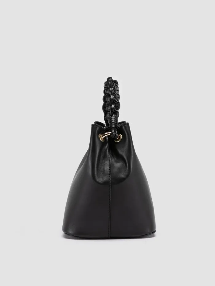 Women Officine Creative Accessories NOLITA WOVEN 227 Black Leather Handle Bag Women Officine Creative Accessories NOLITA WOVEN 227 Black Leather Handle Bag