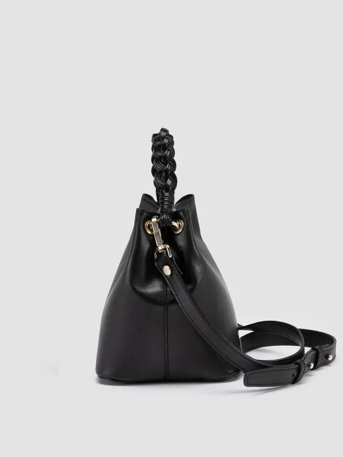 Women Officine Creative Accessories NOLITA WOVEN 227 Black Leather Handle Bag Women Officine Creative Accessories NOLITA WOVEN 227 Black Leather Handle Bag