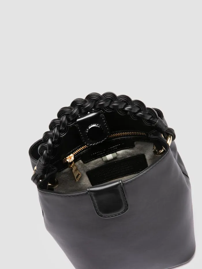 Women Officine Creative Accessories NOLITA WOVEN 227 Black Leather Handle Bag Women Officine Creative Accessories NOLITA WOVEN 227 Black Leather Handle Bag