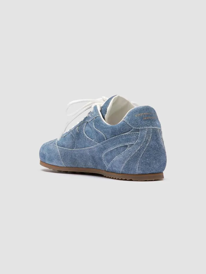 Women Officine Creative Footwear AWAY 101 Blue Suede Low Top Sneakers Women Officine Creative Footwear AWAY 101 Blue Suede Low Top Sneakers