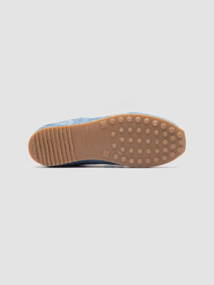 Women Officine Creative Footwear AWAY 101 Blue Suede Low Top Sneakers Women Officine Creative Footwear AWAY 101 Blue Suede Low Top Sneakers