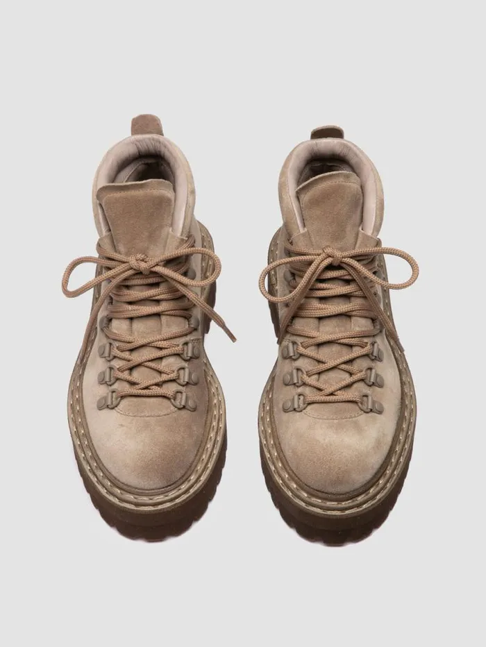 Women Officine Creative Footwear BLOSSOM 005 Taupe Suede Laceup Boots Women Officine Creative Footwear BLOSSOM 005 Taupe Suede Laceup Boots