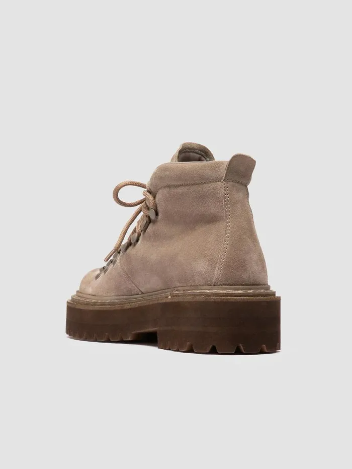 Women Officine Creative Footwear BLOSSOM 005 Taupe Suede Laceup Boots Women Officine Creative Footwear BLOSSOM 005 Taupe Suede Laceup Boots