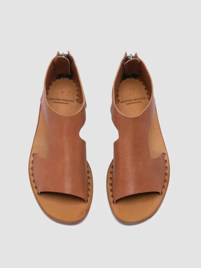 Women Officine Creative Footwear ITACA 047 Brown Leather Sandals