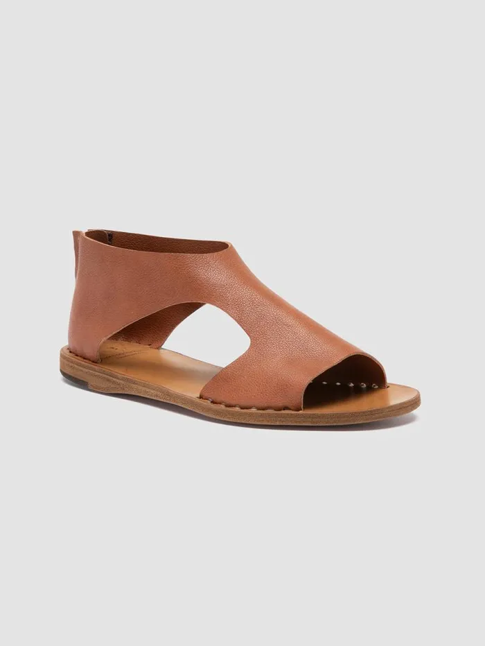 Women Officine Creative Footwear ITACA 047 Brown Leather Sandals