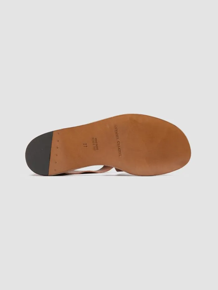 Women Officine Creative Footwear ITACA 047 Brown Leather Sandals