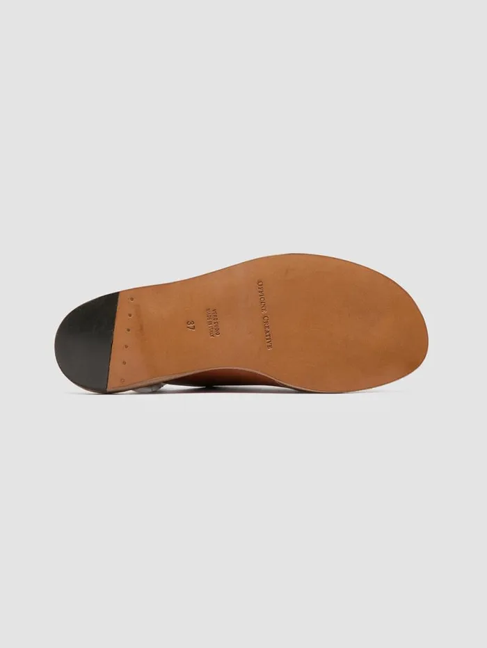 Women Officine Creative Footwear ITACA 049 Brown Leather Slide Sandals Women Officine Creative Footwear ITACA 049 Brown Leather Slide Sandals