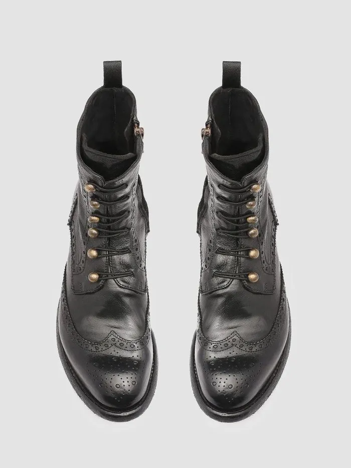Women Officine Creative Footwear LEXIKON 131 Black Leather Booties Women Officine Creative Footwear LEXIKON 131 Black Leather Booties
