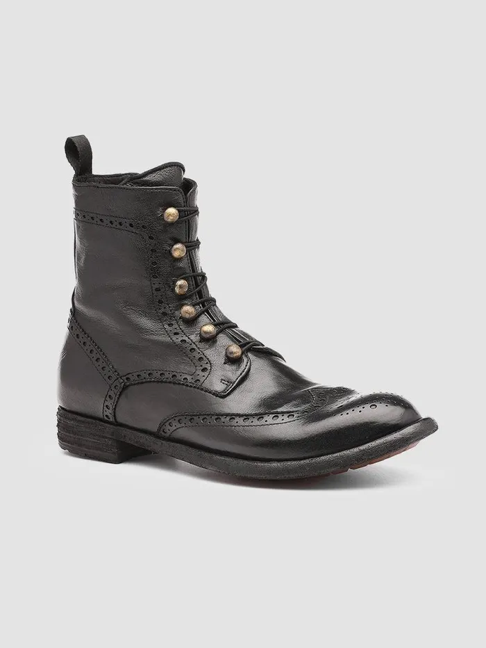 Women Officine Creative Footwear LEXIKON 131 Black Leather Booties Women Officine Creative Footwear LEXIKON 131 Black Leather Booties