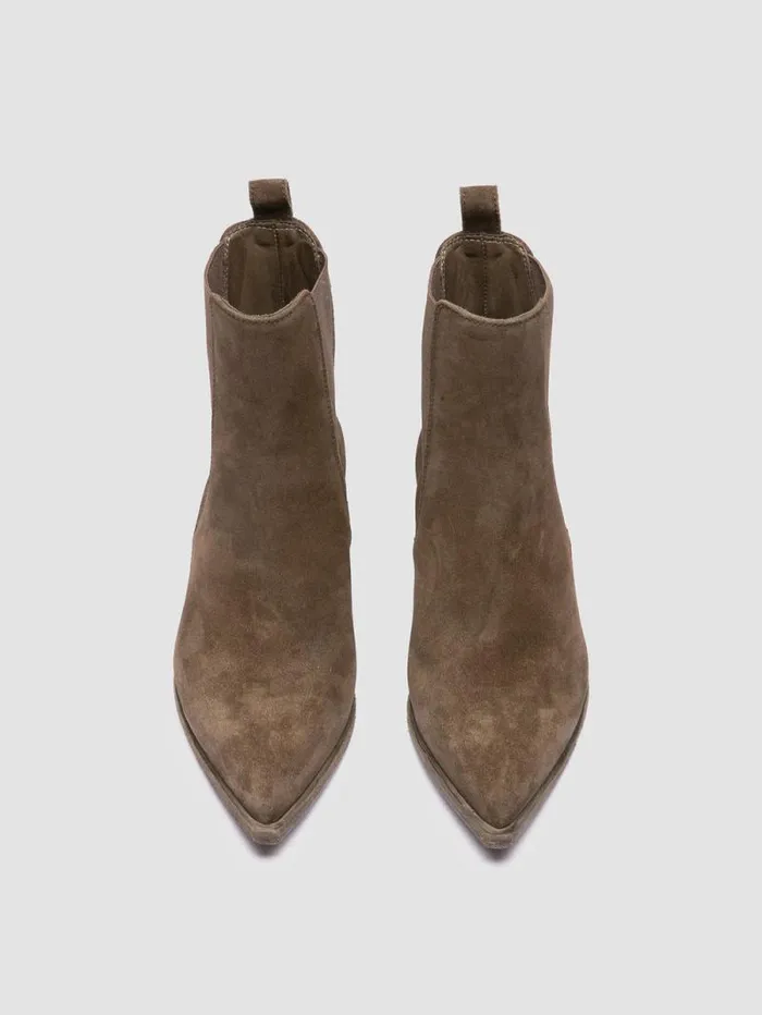 Women Officine Creative Footwear NOELIE DD 101 Green Suede Chelsea Boots Women Officine Creative Footwear NOELIE DD 101 Green Suede Chelsea Boots