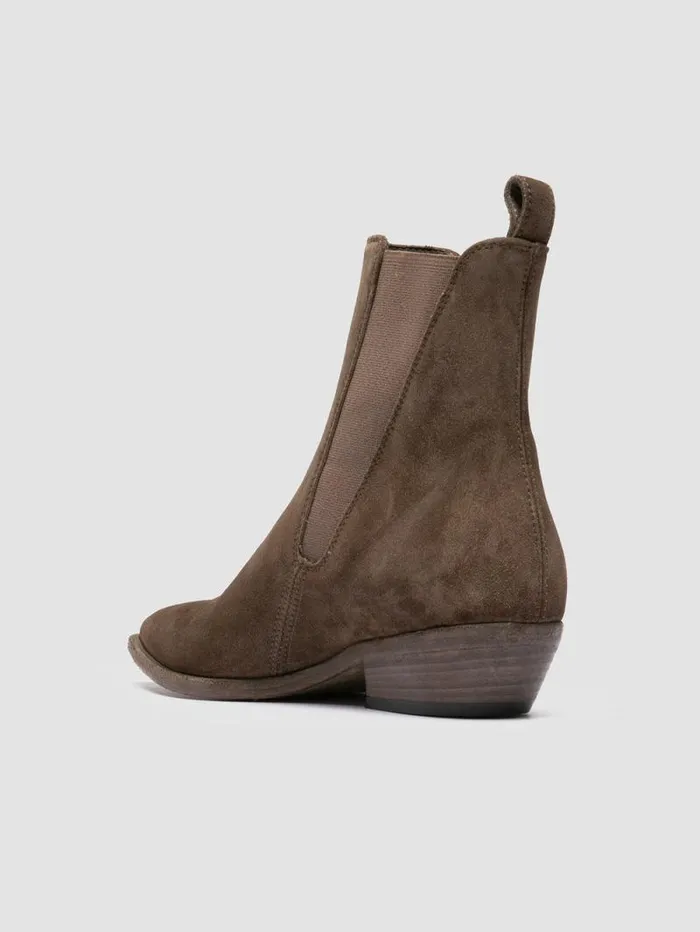 Women Officine Creative Footwear NOELIE DD 101 Green Suede Chelsea Boots Women Officine Creative Footwear NOELIE DD 101 Green Suede Chelsea Boots
