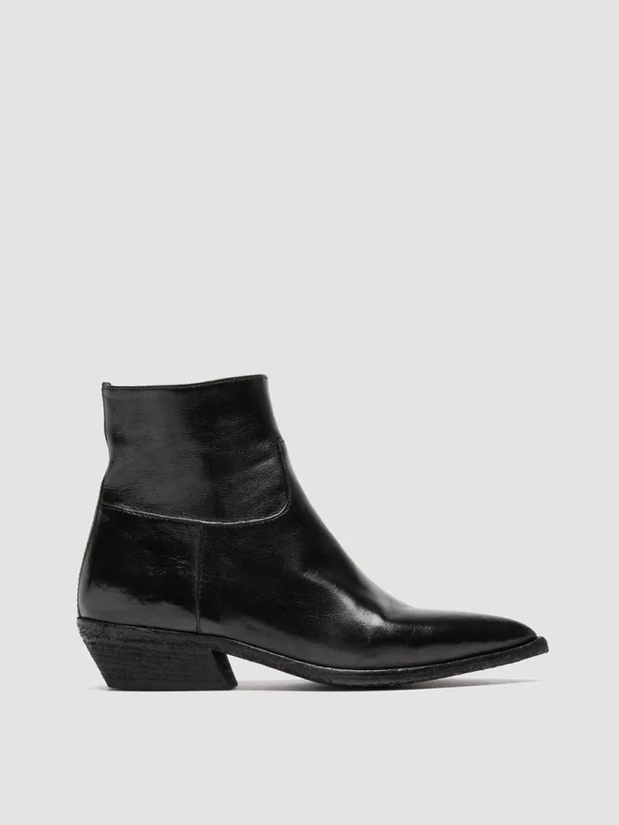 Women Officine Creative Footwear NOELIE DD 102 Black Leather Zipped Boots