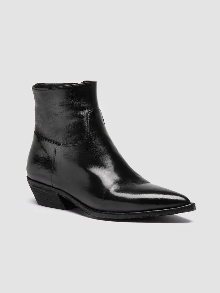 Women Officine Creative Footwear NOELIE DD 102 Black Leather Zipped Boots Women Officine Creative Footwear NOELIE DD 102 Black Leather Zipped Boots