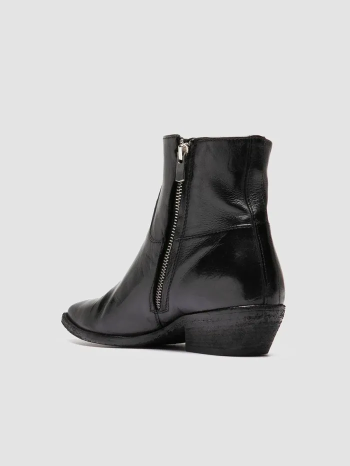 Women Officine Creative Footwear NOELIE DD 102 Black Leather Zipped Boots Women Officine Creative Footwear NOELIE DD 102 Black Leather Zipped Boots