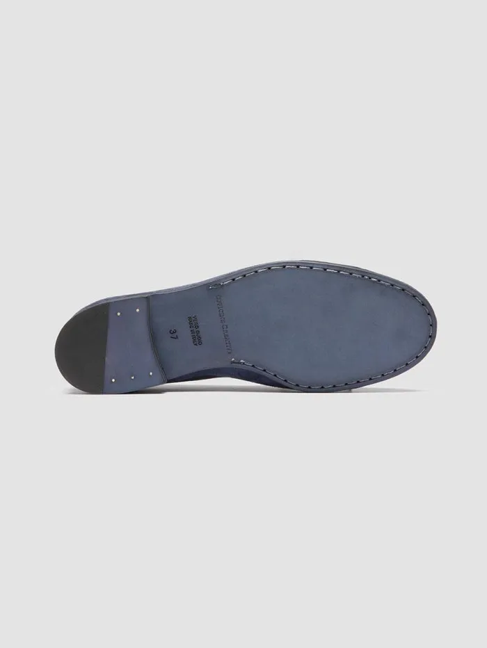 Women Officine Creative Footwear OLIVER 102 Blue Suede Ballerina Shoes Women Officine Creative Footwear OLIVER 102 Blue Suede Ballerina Shoes