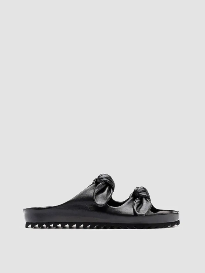 Women Officine Creative Footwear PELAGIE 010 Black Woven Leather Sandals