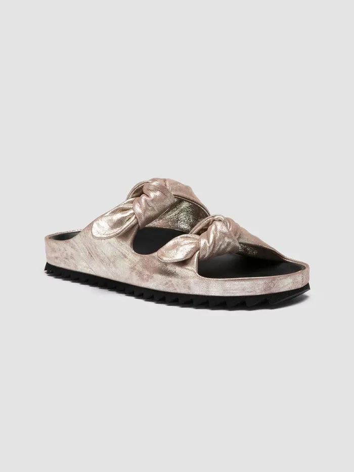 Women Officine Creative Footwear PELAGIE 021 Gold Leather Slide Sandals Women Officine Creative Footwear PELAGIE 021 Gold Leather Slide Sandals