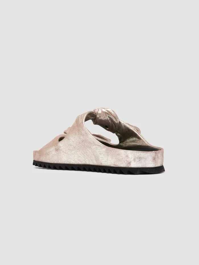 Women Officine Creative Footwear PELAGIE 021 Gold Leather Slide Sandals Women Officine Creative Footwear PELAGIE 021 Gold Leather Slide Sandals