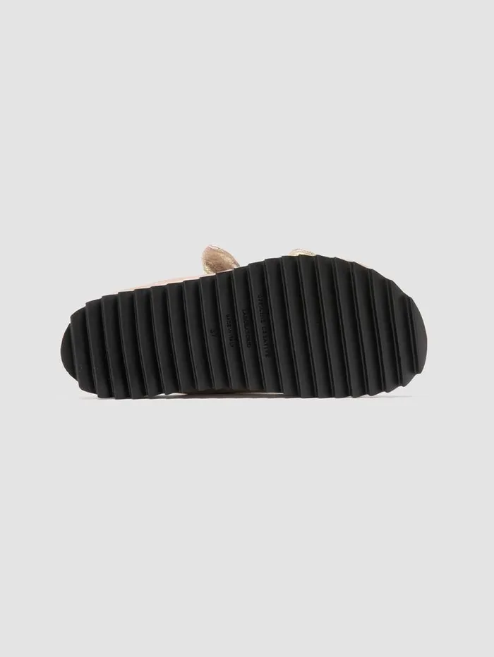 Women Officine Creative Footwear PELAGIE 021 Gold Leather Slide Sandals Women Officine Creative Footwear PELAGIE 021 Gold Leather Slide Sandals