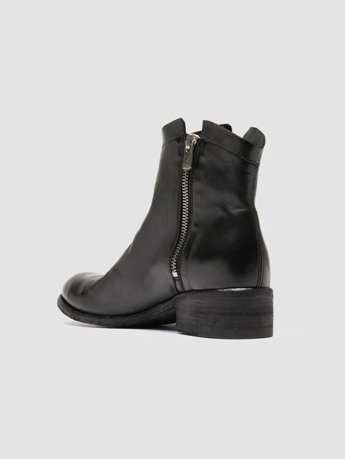 Women Officine Creative Footwear SHANTEL 004 Black Leather Zipped Boots Women Officine Creative Footwear SHANTEL 004 Black Leather Zipped Boots