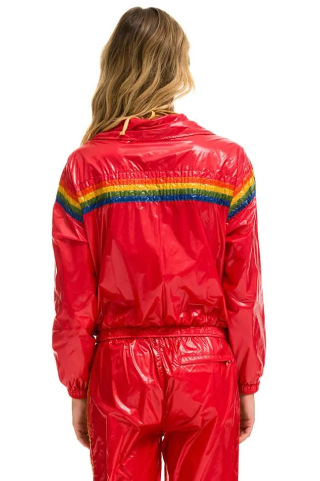 Women Outerwear Aviator Nation 5 STRIPE 8211 WINDBREAKER CHERRY GLOSSY Women Outerwear Aviator Nation 5 STRIPE 8211 WINDBREAKER CHERRY GLOSSY
