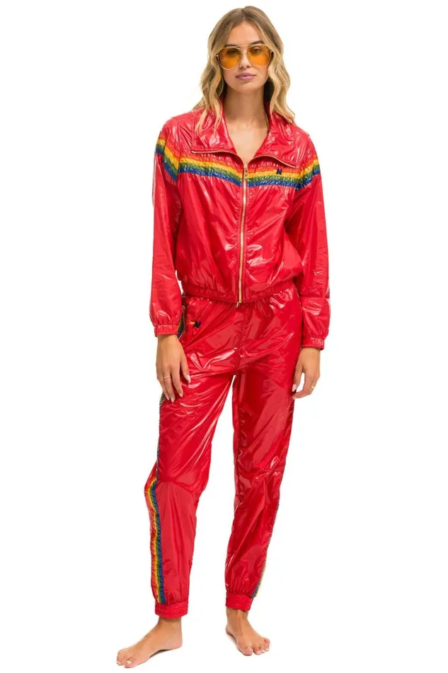 Women Outerwear Aviator Nation 5 STRIPE 8211 WINDBREAKER CHERRY GLOSSY Women Outerwear Aviator Nation 5 STRIPE 8211 WINDBREAKER CHERRY GLOSSY
