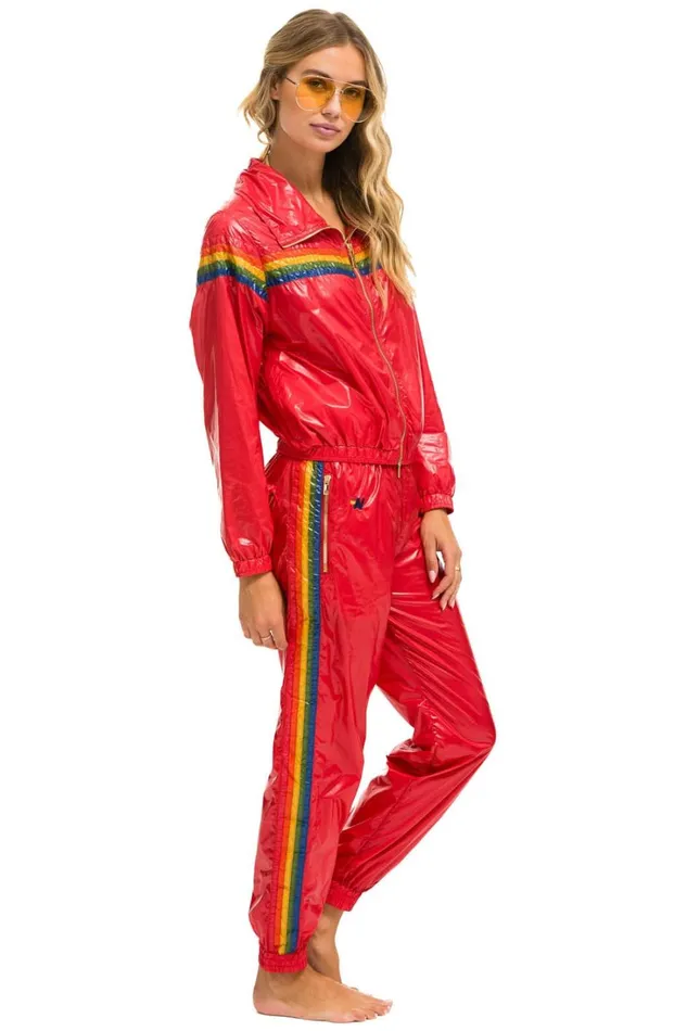 Women Outerwear Aviator Nation 5 STRIPE 8211 WINDBREAKER CHERRY GLOSSY Women Outerwear Aviator Nation 5 STRIPE 8211 WINDBREAKER CHERRY GLOSSY