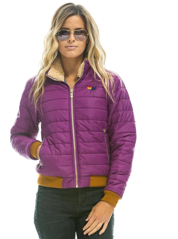 Women Outerwear Aviator Nation SUNBURST JACKET 8211 GLOXINA Women Outerwear Aviator Nation SUNBURST JACKET 8211 GLOXINA