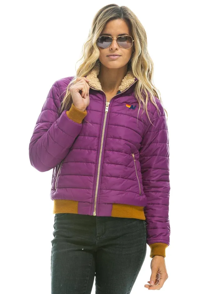 Women Outerwear Aviator Nation SUNBURST JACKET 8211 GLOXINA Women Outerwear Aviator Nation SUNBURST JACKET 8211 GLOXINA