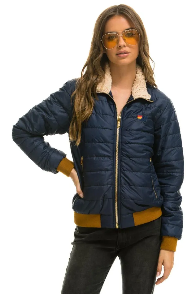 Women Outerwear Aviator Nation SUNBURST JACKET 8211 NAVY Women Outerwear Aviator Nation SUNBURST JACKET 8211 NAVY